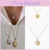 Love Heart Cross Pendant Necklace With Stainless Steel Chain Gold Plating For Women