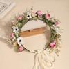 Forest Style Garland Bride Super Fairy Simulated Baby's Breath Flower Headdress Kidsren's Photo Hair Accessories
