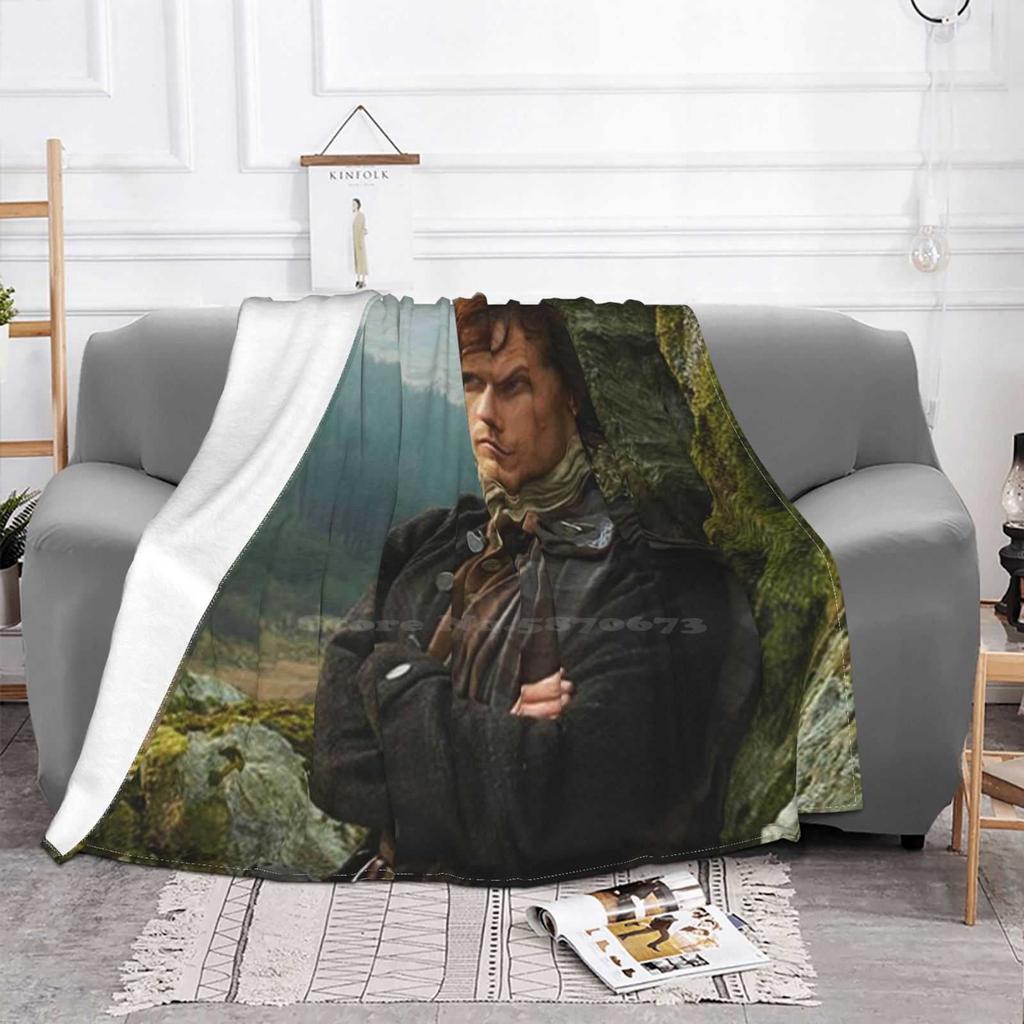 Outlander Jamie Fraser Blanket Soft Warm Travel Portable Blanket Outlander Jamie Fraser Fictional Character Scottish Soldier