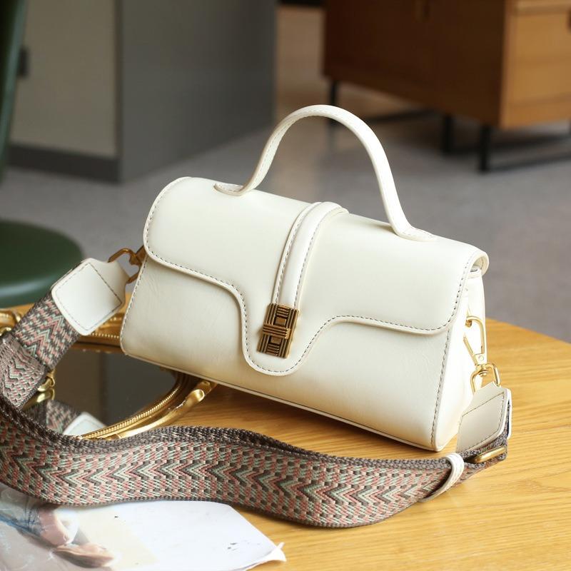 Genuine Leather Handbag Women's Niche Original Premium Sense Women's Bag Light Luxury Retro Hand Crossbody Bag