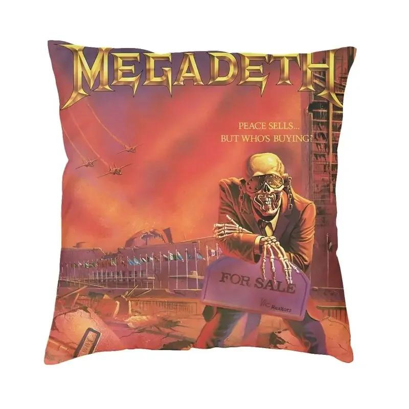 

Наволочка для декоративной подушки с изображением хэви-метал группы Megadeth, домашний декор, на заказ, квадратная, Rust In Peace, 40x40 см, наволочка для дивана 12x12Inch