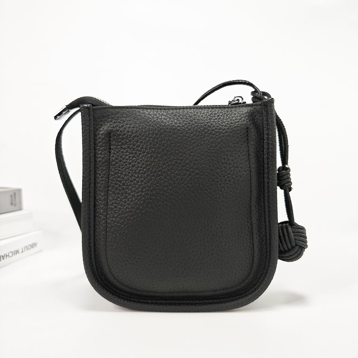 Женская модная плетеная сумка-ведро из натуральной кожи