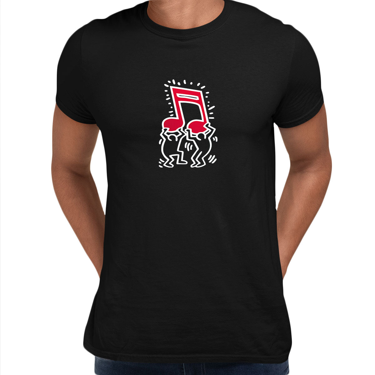Music Talking Keith Haring Heads Abstract Pop Art Unisex T-Shirt S