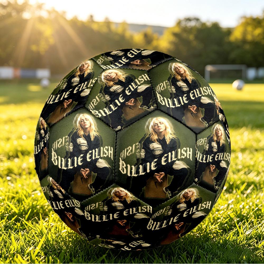 Billie Eilish Size 5 Soccer Ball, Durable Standard Football For Training Match Outdoor Sports
