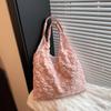 Women Fresh Floral Lace Simple Tote Shoulder Handbag For Daily Commute