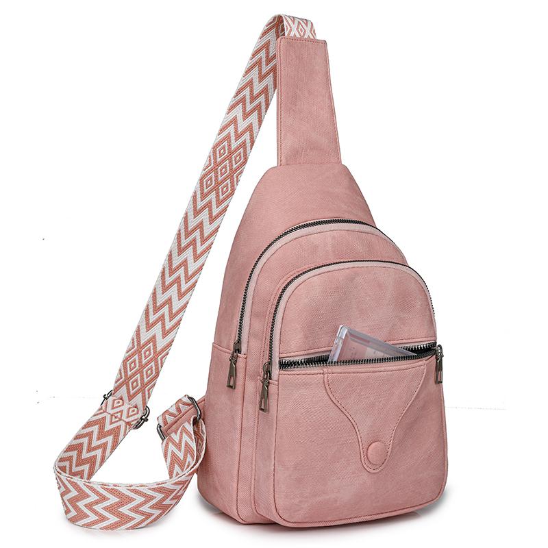 Damen Brusttasche Lässige Umhängetasche Damen Retro Weiche Leder Schultertasche