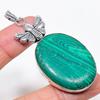 Malachite Gemstone Handmade 925 Sterling Silver Jewelry Pendant 2.76" KJ-210
