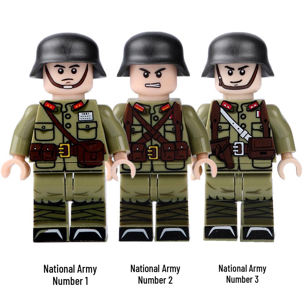 WII Military Figure Building Blocks: Weapons & Soldiers Toy Set for Boys