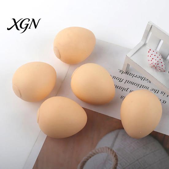 Simulated Egg Fidget Toy 1/3/5Pcs Stress Ball with Mesh Bag Slow Rebound Squeeze Handheld Reliever Anxiety Relief Soft Pinch Sensory Memory