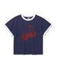 ISTKUNST Cherry Crop Ringer Tee_Navy(Ik2Fmft527A)