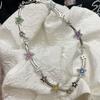 Five-pointed Star Aesthetic Necklace Diamonds Inlay Simple Clavicle Chain Women Girls Wedding Jewelry Birthday Gift