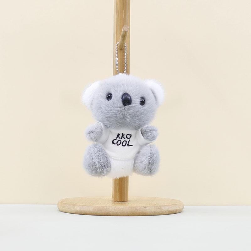 

Plush Unique Koala Accessory Soft Adorable Koala Doll Keychain For Style Personal Gray Koala