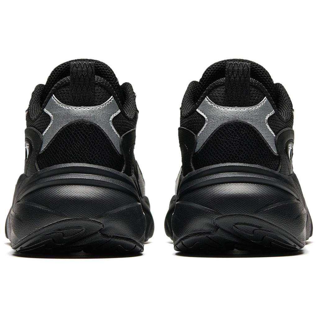 Anta נעלי קז'ואל נוחות מונעות החלקה עמידות בשחיקה נושמות גפה נמוכה נשים סניקרס שחור כסף 922518808-5