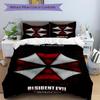 Resident Evil Umbrella Logo Printed 3pcs Bedding Set Soft Microfiber 1 Duvet Cover And 2 Pillowcases Home Bedroom Decor Xmas Gift Q1852