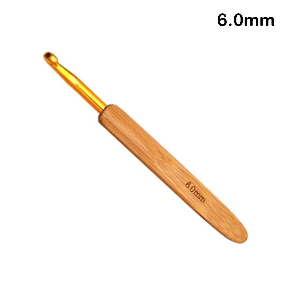 Handicraft Bamboo Wooden Crochet Hooks Small Size Long Bamboo Handle Crochet Knitting Crochet DIY Sewing Accessories