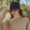 CHALLENGER Women'S Metallic Logo Point Slit Shape Adjustable String Bucket Hat Black