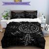 3pcs Viking Runes Bedding Set Soft Polyester Down Comforter Cover and Pillowcases, Suitable for All Seasons, Practical Gifts for the Home 0729093