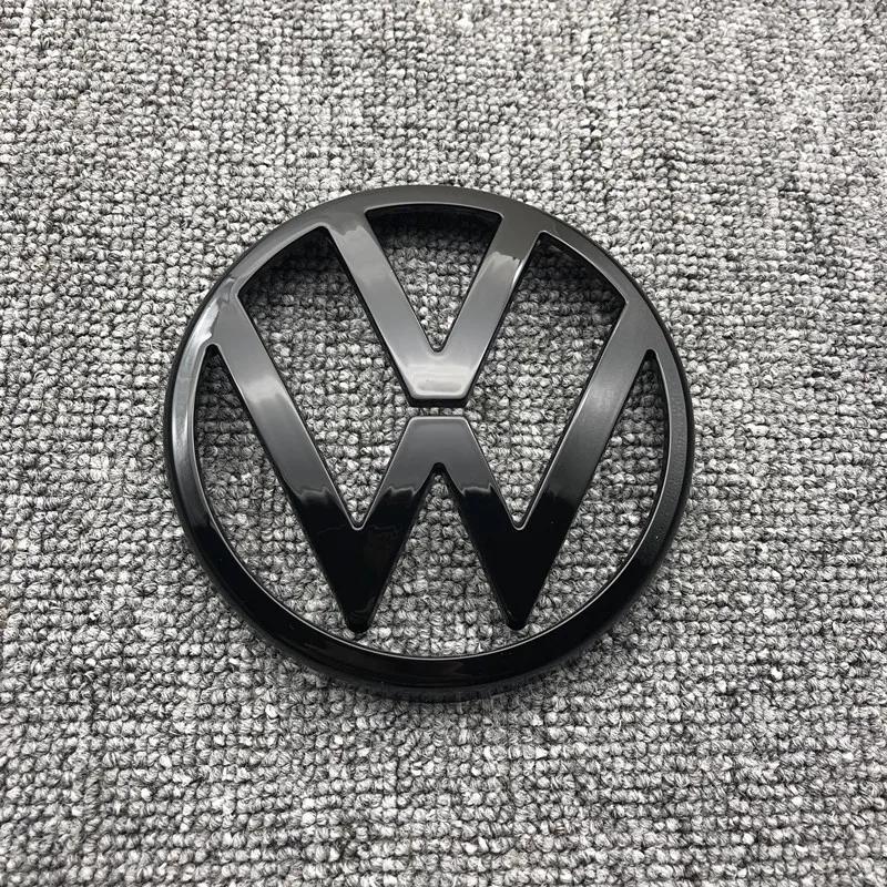 PIERP1 Hub Caps Universal Black Front & Rear Emblem Set for Volkswagen Golf 8 / New Magotan / T-Roc / CC / Passat / MK8 Models