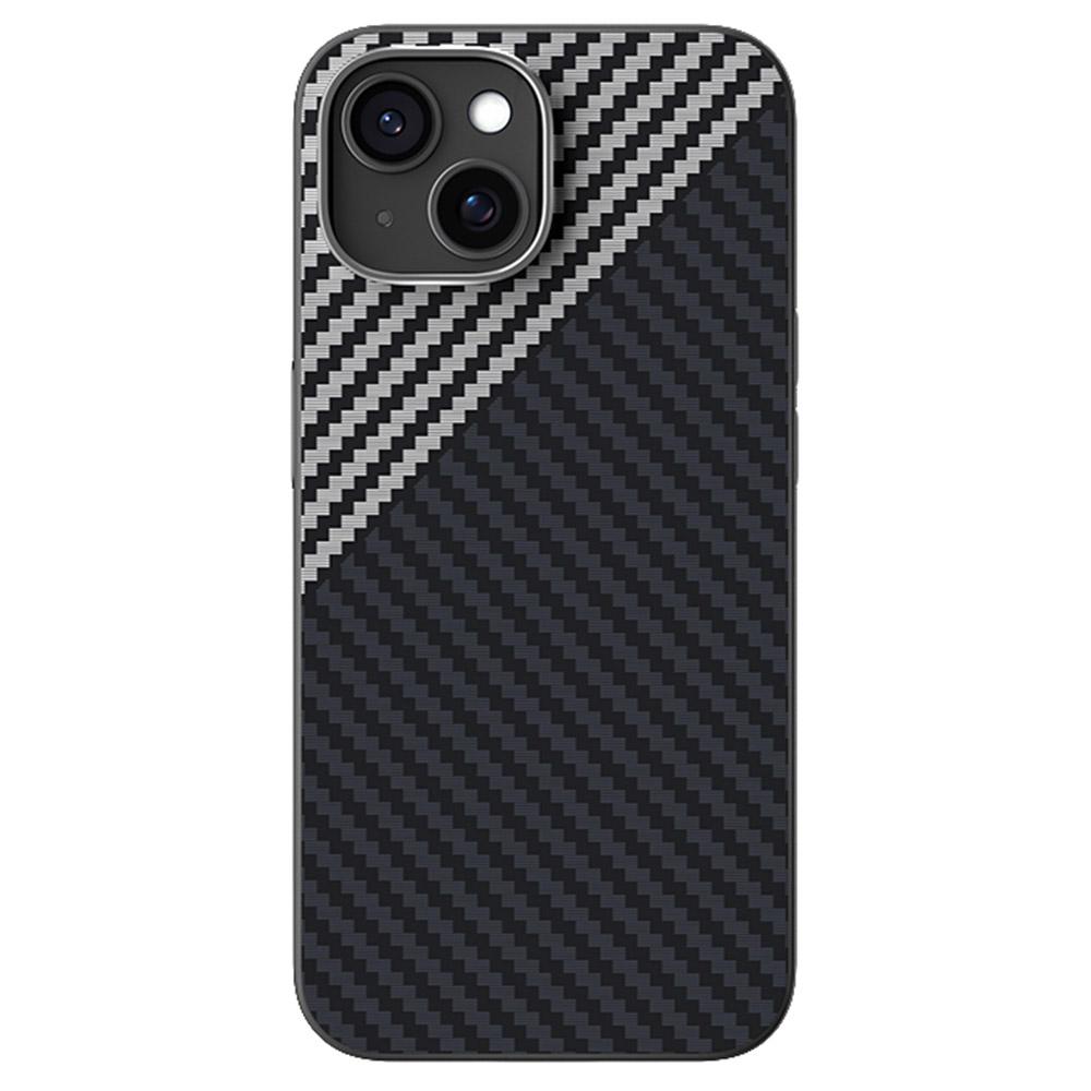ABEEL For iPhone 15 Case Compatible with MagSafe Carbon Fiber Texture Back Cover D
