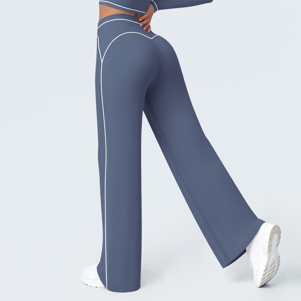 New contrasting color tight high elastic breathable yoga suit six-piece sports running fitness yoga suit women