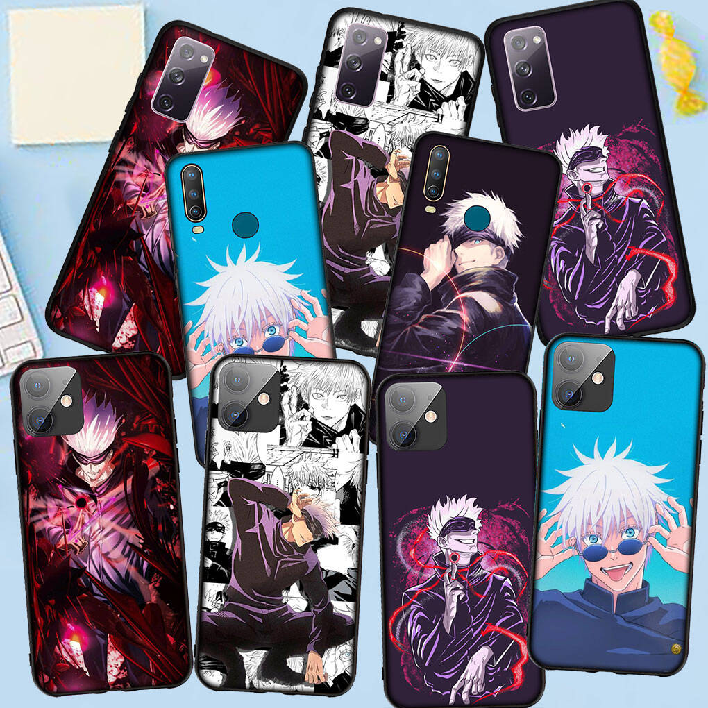 Phone Case for Samsung Galaxy S25 S23 S22 S24 Ultra FE A05 A06 A15 A16 A36 A37 A35 A54 A55 A56 A57 A25 A53 A17 Anime Gojo Satoru Jujutsu Kaisen Cover