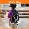 Modern Stylish Canvas Backpack For Kids With Cool Letter Print Design And Large Capacity