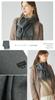 Cashmee bb35L Supreme Quality Baby Cashmere Basic Wave Wide Thick Baby for Men and Women Gray 100% Scarf, Cashmere, (Charcoal (G19154H))