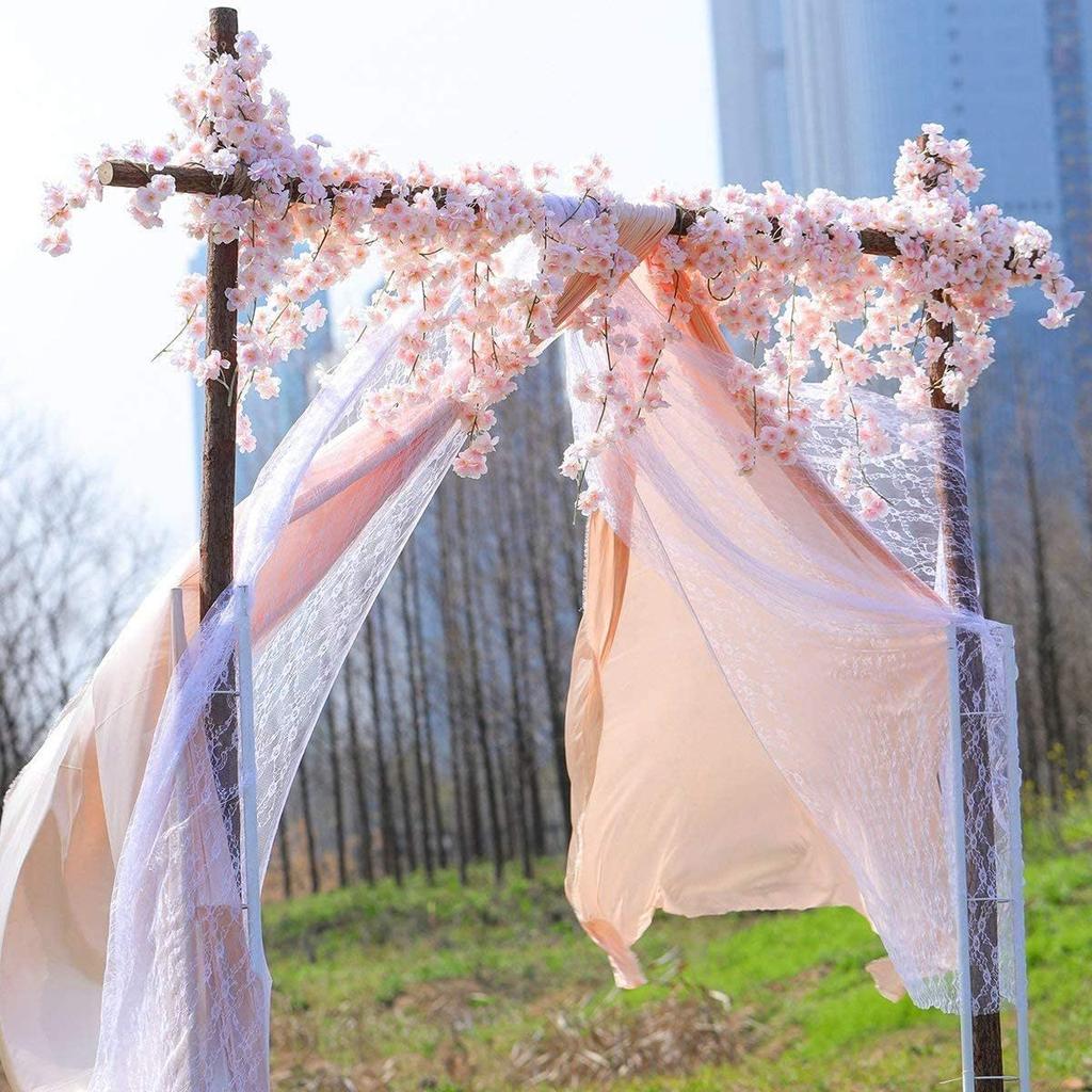 180cm Artificial Flowers Cherry Blossom Vine Pink Sakura Garland Home Party Wedding Arch Hanging Silk Fake Plants Vine Decor DIY
