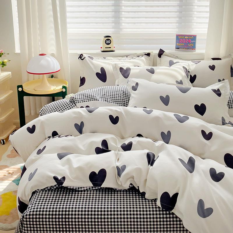 Bed Sheet Bedding Four-piece Set Thickened Brushed Quilt Cover Bed Dormitory Bedding Quilt Cover
