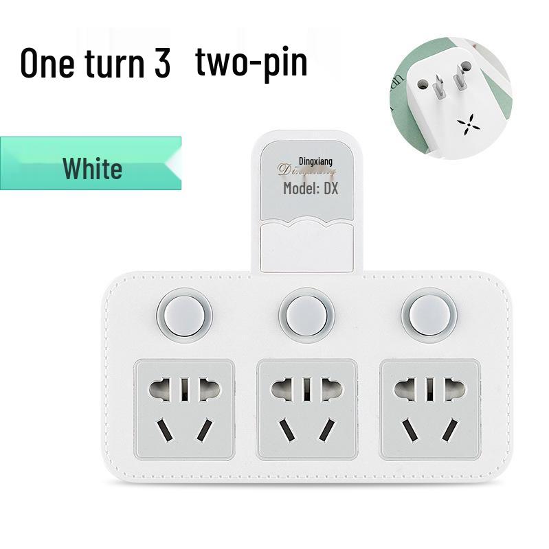 Universal Two-hole Socket Converter: 2-pin To 3-pin USB Plug Adapter