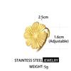 Damen 18K Gold Edelstahl Verstellbarer Blumenring, Personalisiert & Anlaufbeständig