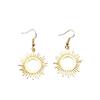 Drop & Dangle Earring Sun Moon Vintage Jewelry SuppliesEarring Size 18x19mm QE030