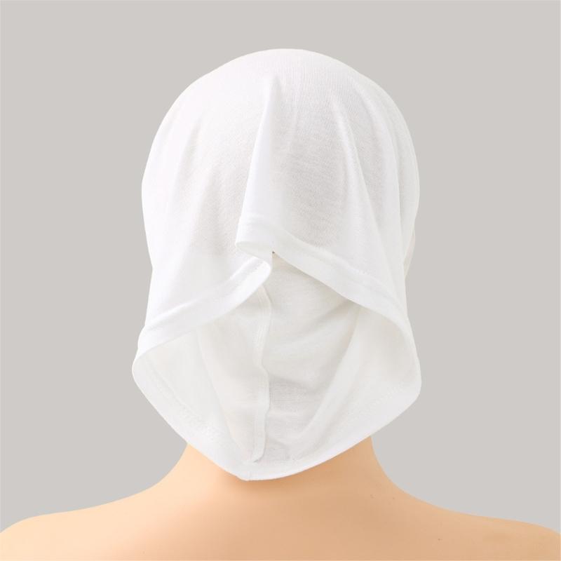 Elegant Lace Trim Hijab Cap Easy To Wear Stretchy Turban Hat For Islamic Women Formal Casual Religious Event Gathering