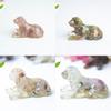 White Crystal Resin Dog Statue With Modern Design For Living Room Decor Gift