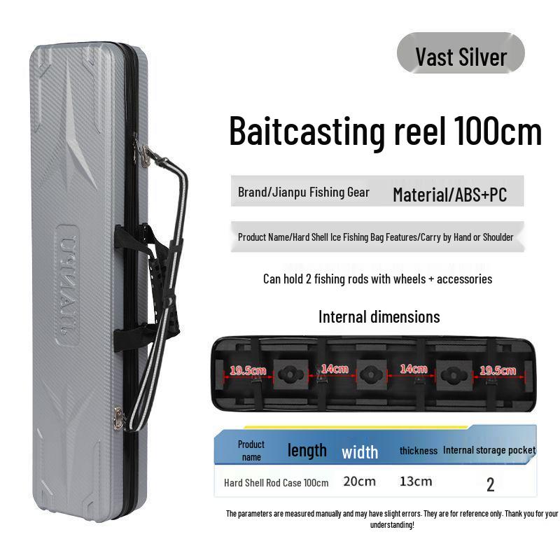 Fish Rod Bag for Raft, Lure, and Sea Fishing - No Disassembly Required, Fits Reel Line Groups, Multiple Models, Winter-Ready Storage.