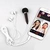 Mini Mikrofon 3,5 mm Tragbares Karaoke-Mikrofon All-in-One Kopfhörer Stereo Kabelgebundene Kopfhörer In-Ear Headset Gesangsartefakt