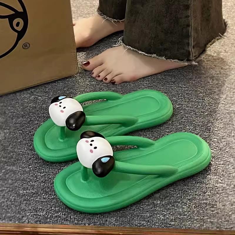

Breathable beach flip-flops summer new cute puppy flip-flops women s fashion pinch cold slippers 40 -41 [Suitable for 39-40 feet]