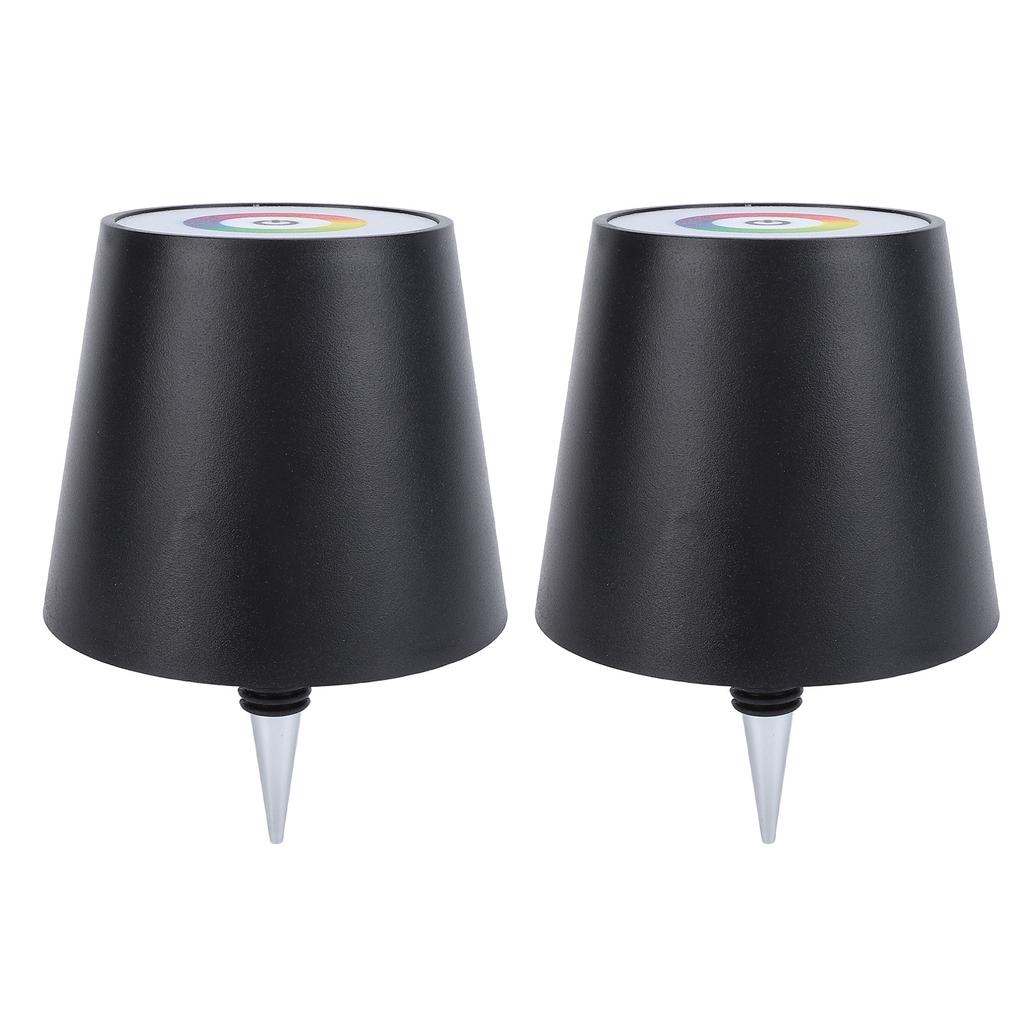 2pcs Cordless RGB Bottle Lamp Stylish Minimalist Embedded Touch Control Rechargeable Wine Bottle