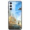 Tempered Glass Case For Samsung S23 Plus 5G Cover Galaxy S 23 Space Hard Back Coque For Samsung S23 Ultra S23+ Bumpers Funda Cat