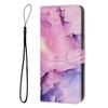 For iPhone 17 Air Stand Case Marble Pattern PU Leather Wallet Phone Cover
