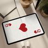 Ace of Spades Playing Card Rug Trendy Poker Shaped Carpet Soft Non Slip Floor Mat for Bedroom Game Room Entryway Home Decor