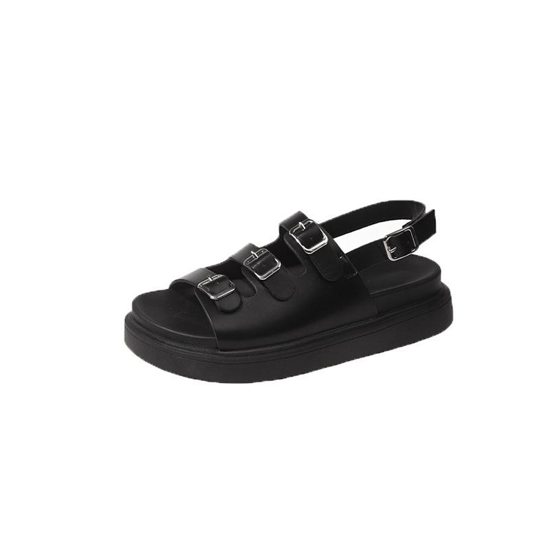 Thick-soled Buckle with Cool Slippers To Wear Outside Summer New Roman Sandals Sports and Leisure Beach Versatile Slippers