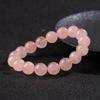 Madagaskar Natürlicher Rosenquarz Runde Perlen Armband DIY-Set