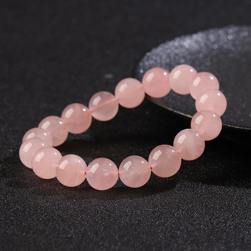 Madagaskar Natürlicher Rosenquarz Runde Perlen Armband DIY-Set
