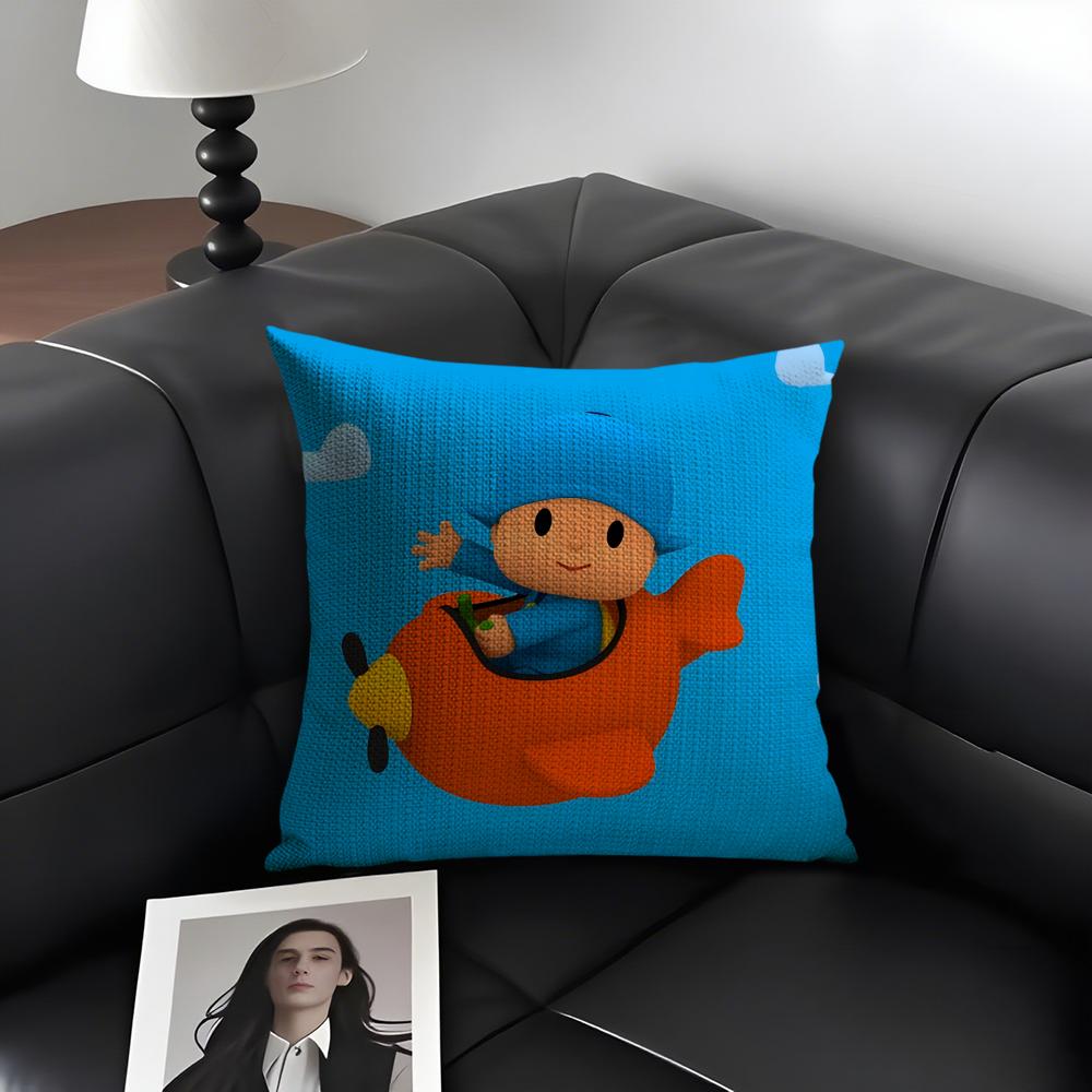 Cute Boy PPocoyoS Cartoon Pillow Case Pattern Printed Pillowcase for Living Room Sofa Cushion Cover Bedroom Decor