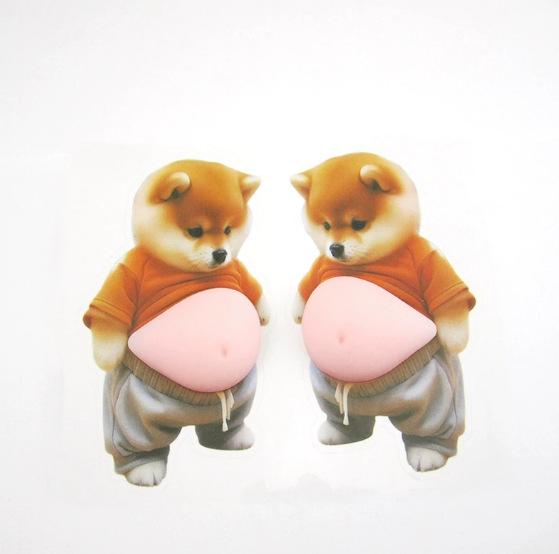 

Silicone 3D Cute Puppy Sticker Squeezeable Shiba Inu Phone Case Decoration Children s Birthday Party Favor Festival Supplies