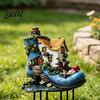 Sunproof Garden Decoration Yard Elf House 2D Stake Gnome Boot Acrylic Shoe Decor Decorative Sign for Outdoor Courtyard Lawn