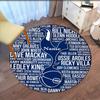 Custom Name Tottenham Hotspur Printed Round Rug Carpet Chair Rug Area Rug Entryway Doormats,for Office Chair Living Room Bedroom Kitchen Room.