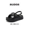 Augustine sandals women's summer wear 2025 new platform butterfly cool slippers with skirt casual beach shoes