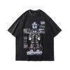 Harajuku Japanisch Y2K Spice Girls Anime Bedrucktes Gewaschenes Altes Kurzarm-T-Shirt Herren- Und Damen-Retro Guochao Marke T-Shirt